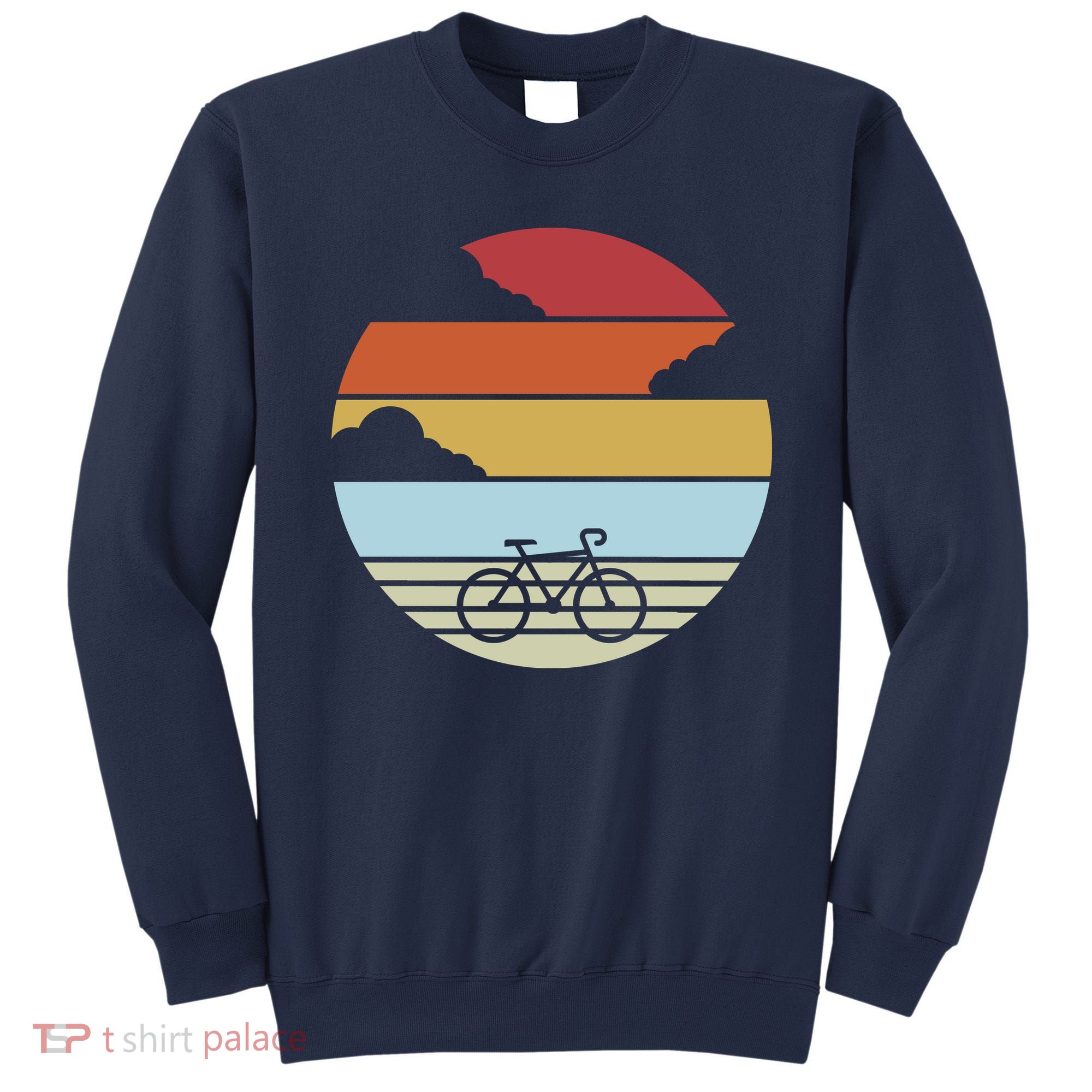 Retro Bicycle Sunset Vintage Sweatshirt