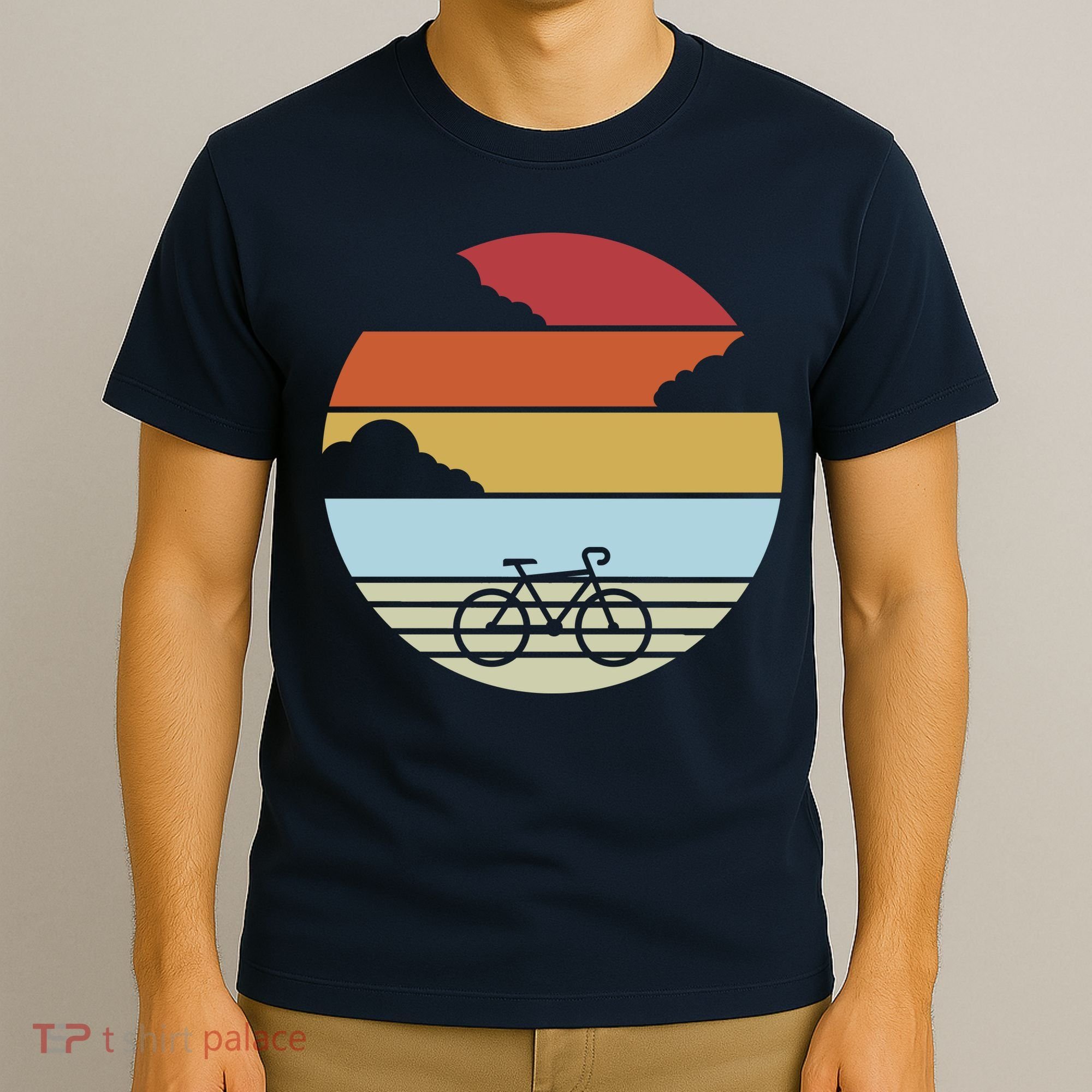 Retro Bicycle Sunset Vintage T-Shirt