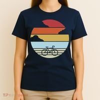 Retro Bicycle Sunset Vintage T-Shirt thumb 4