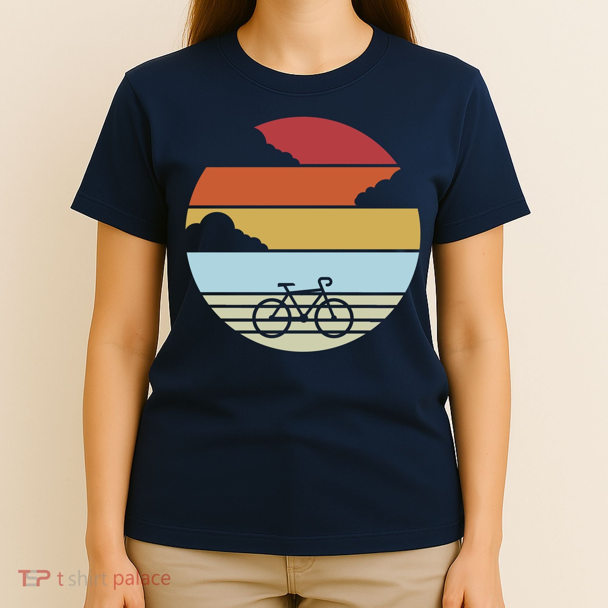 Retro Bicycle Sunset Vintage T-Shirt