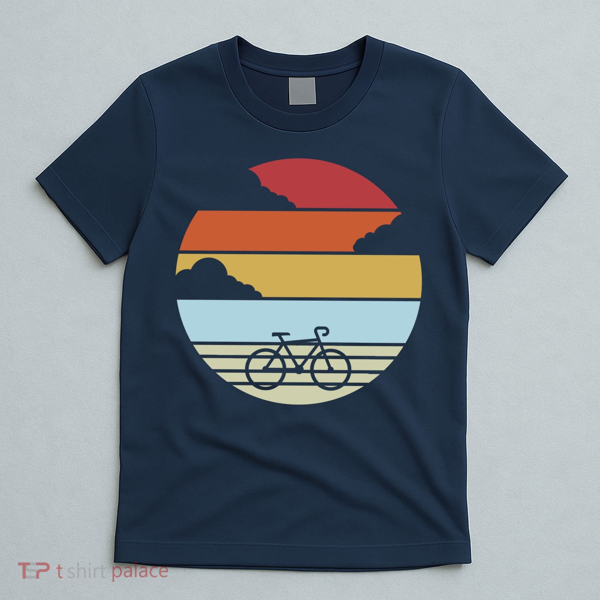 Retro Bicycle Sunset Vintage T-Shirt