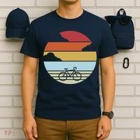 Retro Bicycle Sunset Vintage T-Shirt thumb 6
