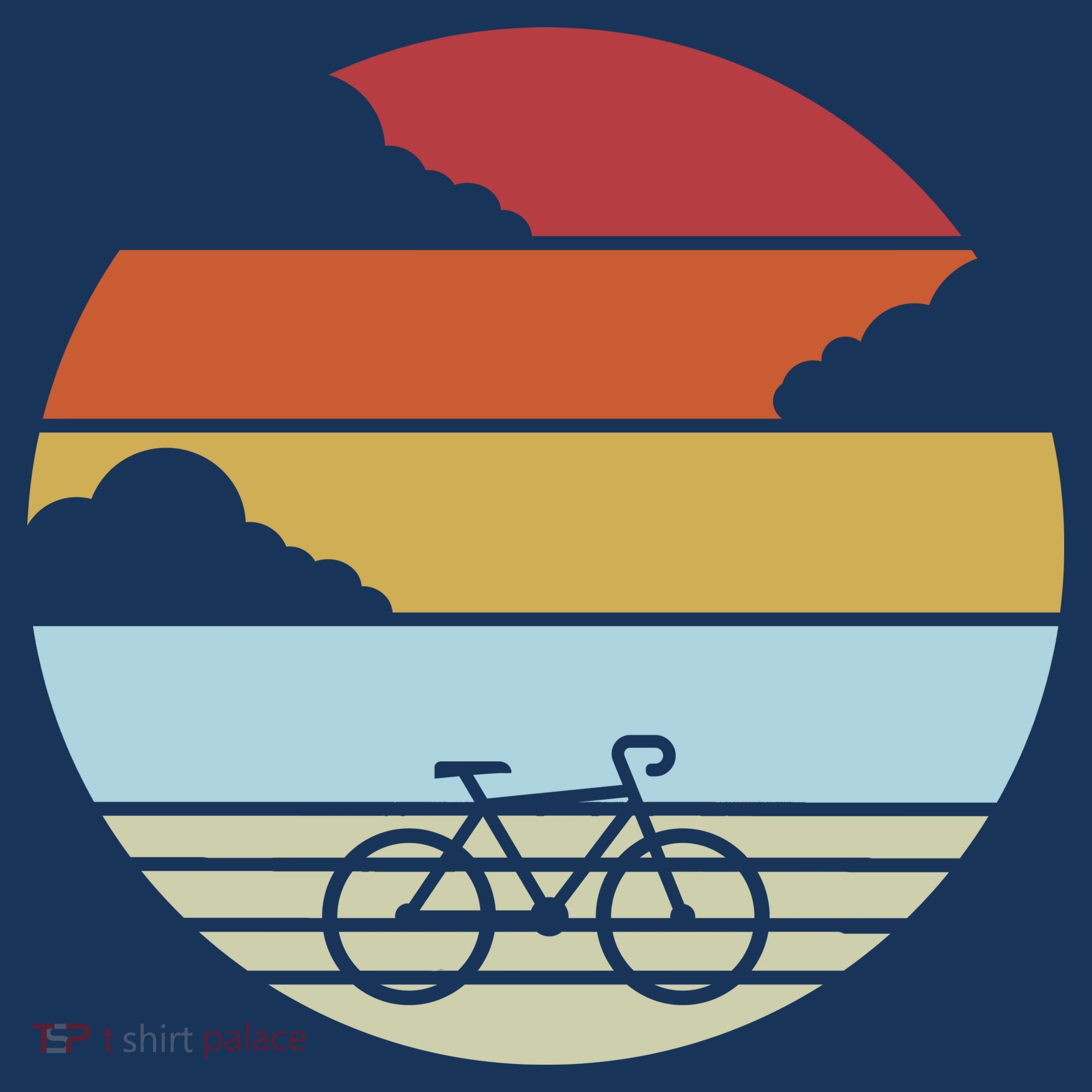 Retro Bicycle Sunset Vintage T-Shirt