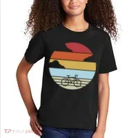 Retro Bicycle Sunset Vintage Kids T-Shirt thumb 2