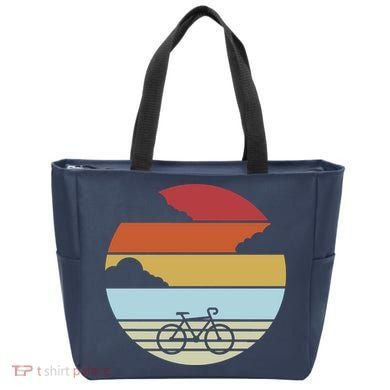 Retro Bicycle Sunset Vintage Tote Bag