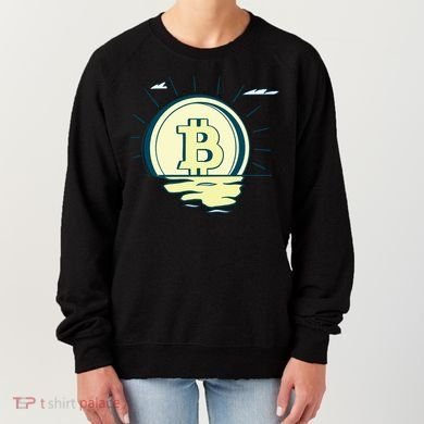 Retro Bitcoin Sunrise Women's Sweatshirt
