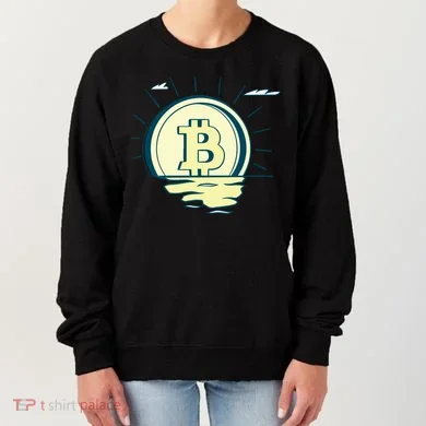 Retro Bitcoin Sunrise Women's Sweatshirt