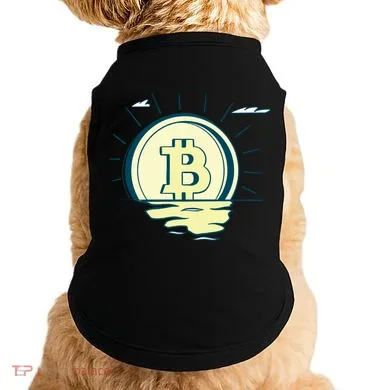 Retro Bitcoin Sunrise Doggie Tank