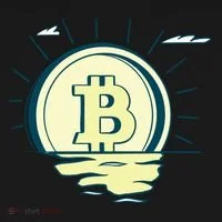 Retro Bitcoin Sunrise Doggie Tank thumb 4