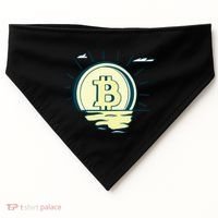 Retro Bitcoin Sunrise USA-Made Doggie Bandana thumb 0