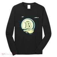Retro Bitcoin Sunrise Long Sleeve Shirt thumb 0