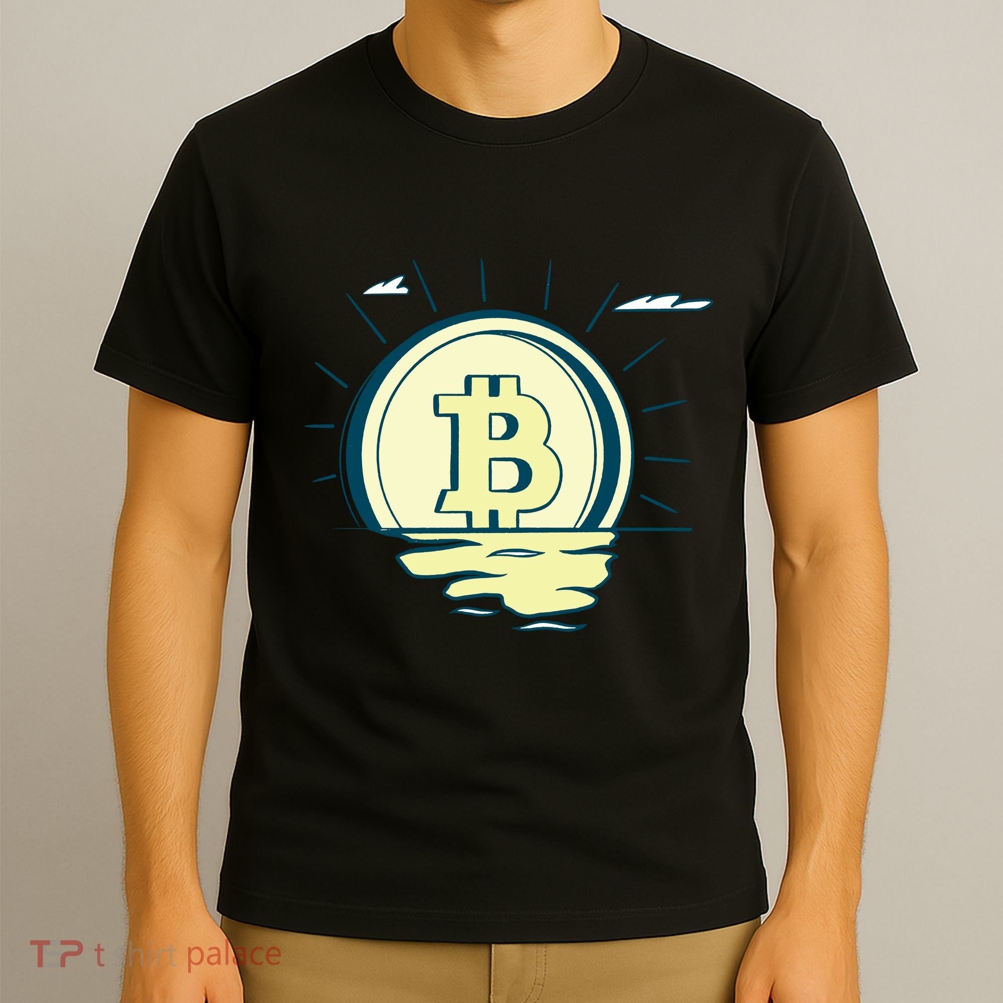 Retro Bitcoin Sunrise T-Shirt
