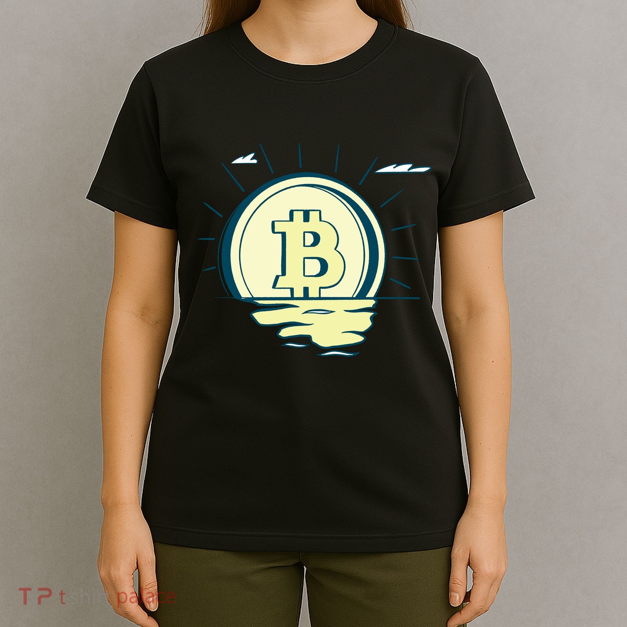 Retro Bitcoin Sunrise T-Shirt