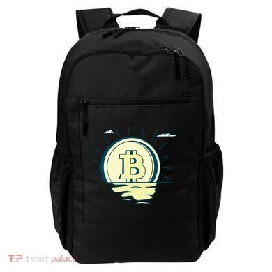 Retro Bitcoin Sunrise Backpack