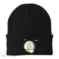 Retro Bitcoin Sunrise Beanie thumb 0