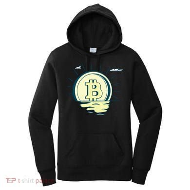 Retro Bitcoin Sunrise Women's Hoodie