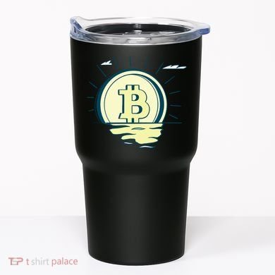 Retro Bitcoin Sunrise Tumbler