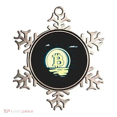Retro Bitcoin Sunrise Ornament