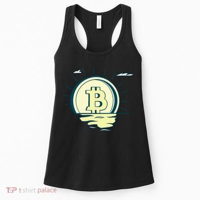 Retro Bitcoin Sunrise Women's Tank Top