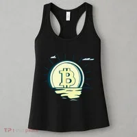Retro Bitcoin Sunrise Women's Tank Top thumb 3