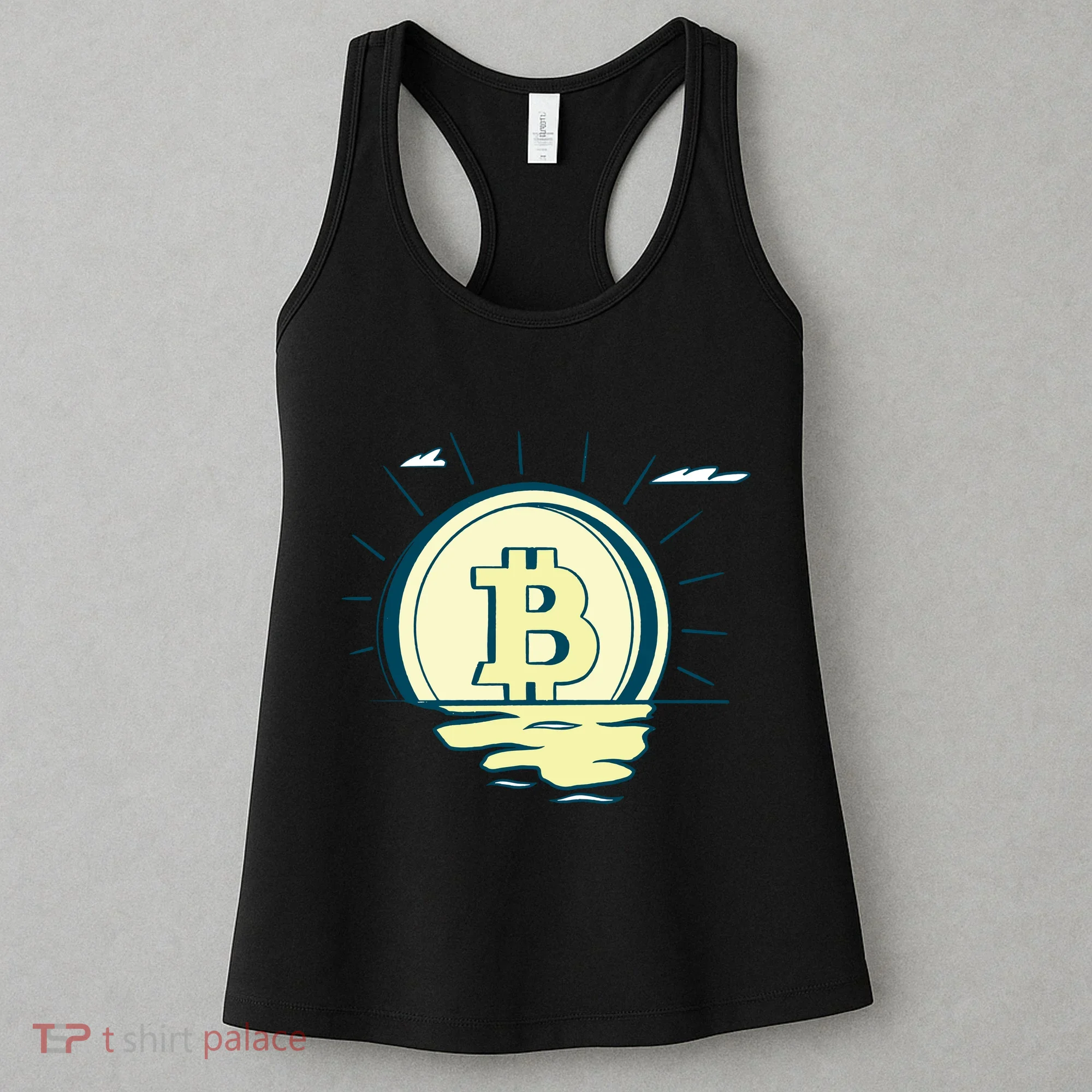 Retro Bitcoin Sunrise Women's Tank Top