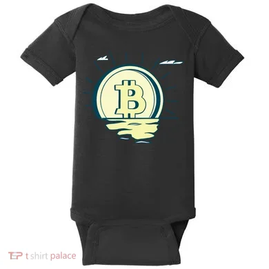 Retro Bitcoin Sunrise Baby Bodysuit