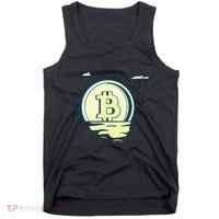 Retro Bitcoin Sunrise Tank Top thumb 0