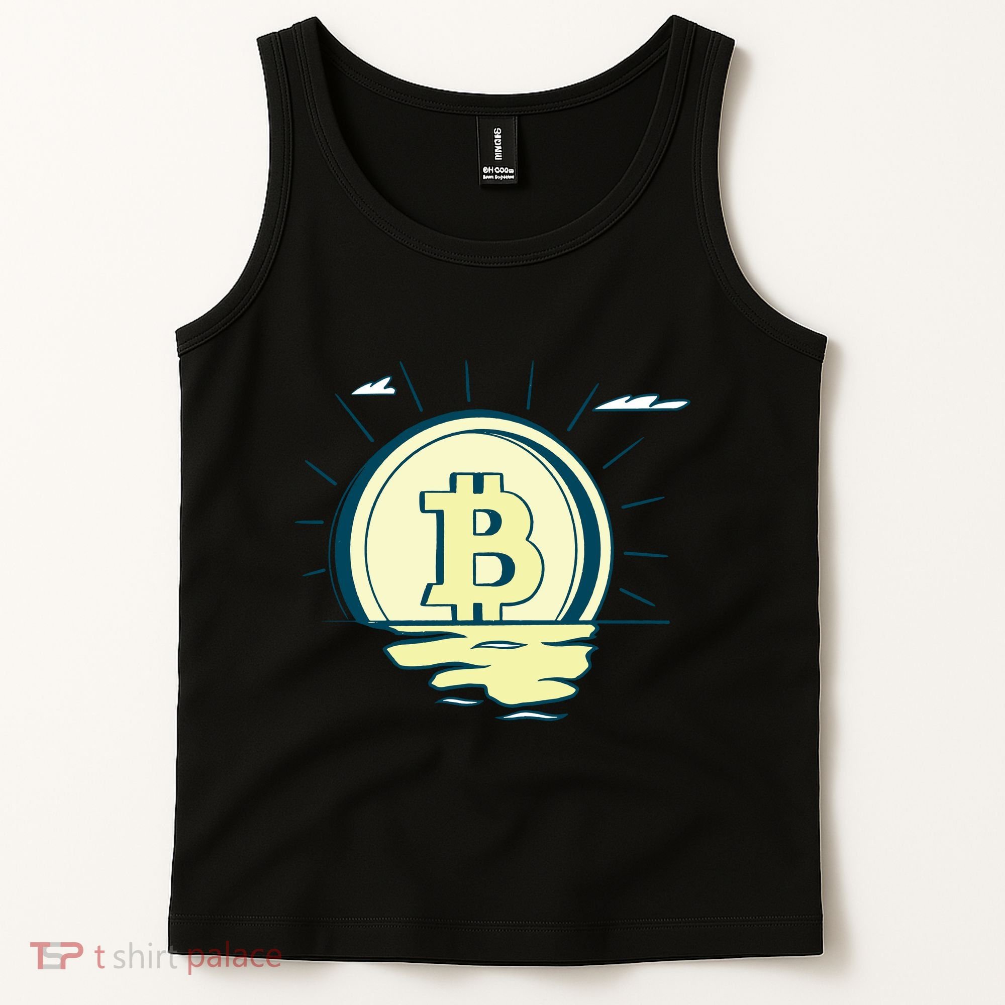 Retro Bitcoin Sunrise Tank Top