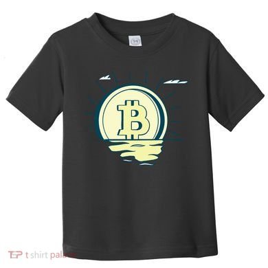 Retro Bitcoin Sunrise Toddler T-Shirt