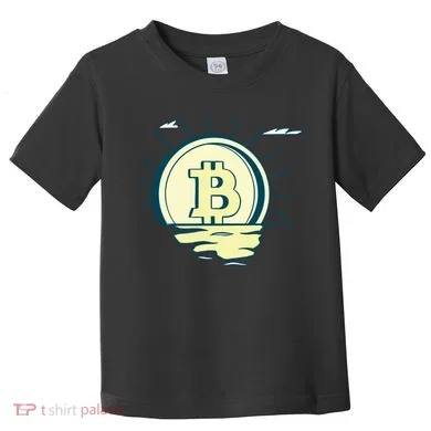 Retro Bitcoin Sunrise Toddler T-Shirt