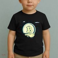 Retro Bitcoin Sunrise Toddler T-Shirt thumb 2