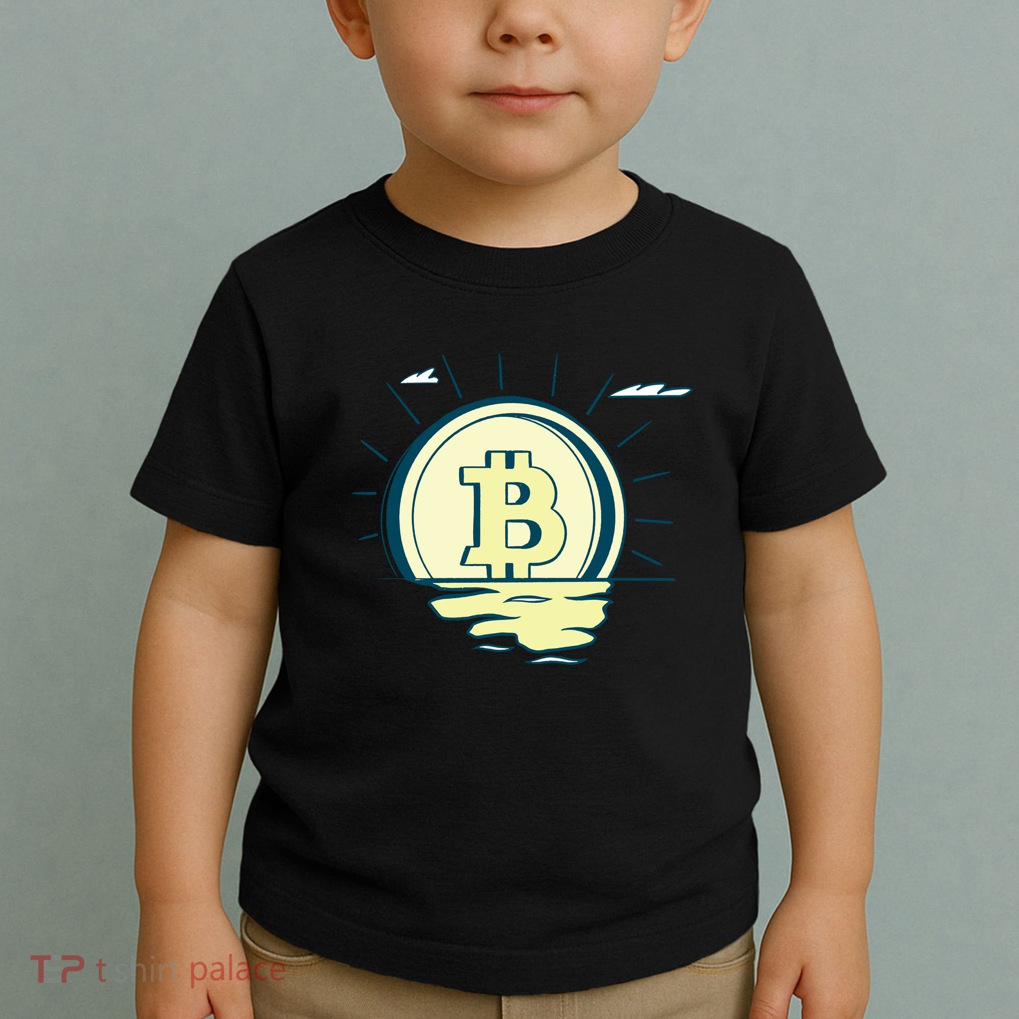 Retro Bitcoin Sunrise Toddler T-Shirt