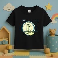 Retro Bitcoin Sunrise Toddler T-Shirt thumb 3