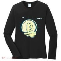 Retro Bitcoin Sunrise Women's Long Sleeve Shirt thumb 0