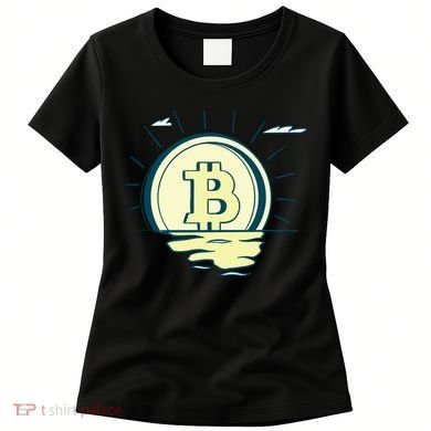 Retro Bitcoin Sunrise Women's T-Shirt