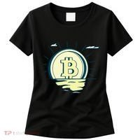 Retro Bitcoin Sunrise Women's T-Shirt thumb 0