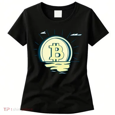 Retro Bitcoin Sunrise Women's T-Shirt