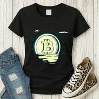Retro Bitcoin Sunrise Women's T-Shirt thumb 3