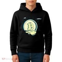 Retro Bitcoin Sunrise Kids Hoodie thumb 4