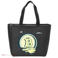 Retro Bitcoin Sunrise Tote Bag thumb 0
