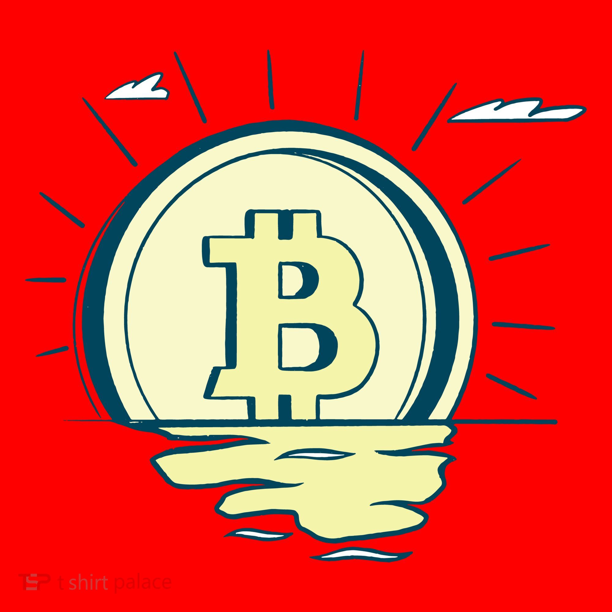 Retro Bitcoin Sunrise Santa Hat