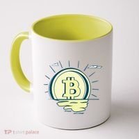 Retro Bitcoin Sunrise Coffee Mug thumb 0