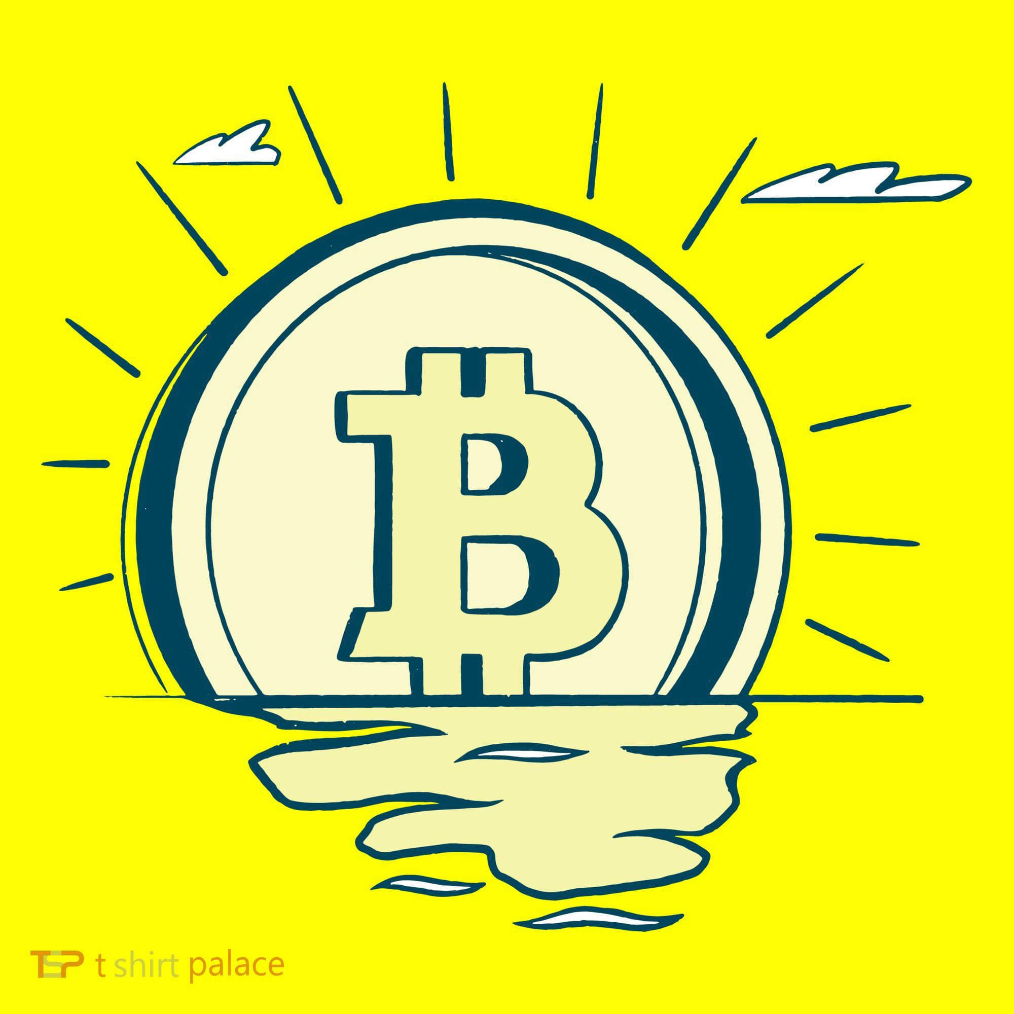 Retro Bitcoin Sunrise Coffee Mug