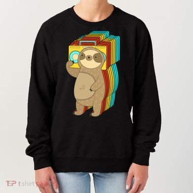 Retro Boombox Sloth Women's Sweatshirt