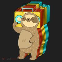 Retro Boombox Sloth Beanie thumb 2