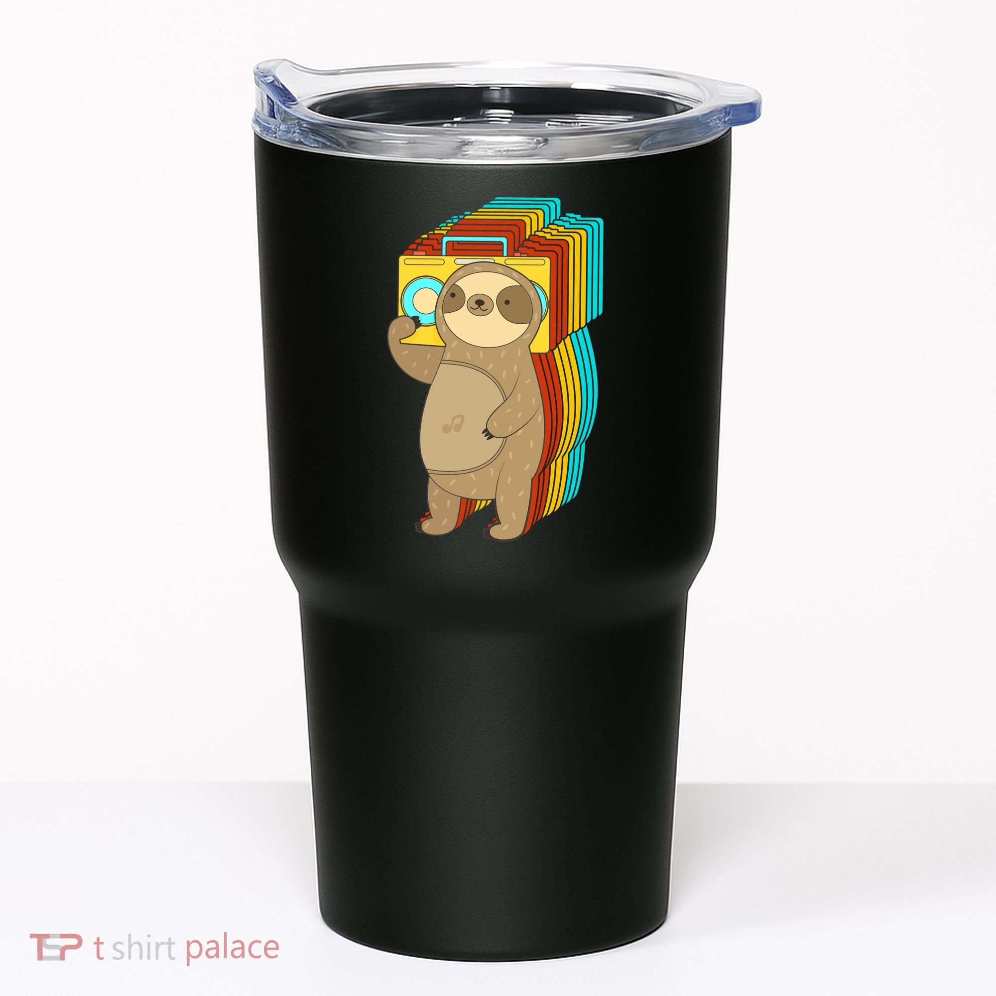 Retro Boombox Sloth Tumbler