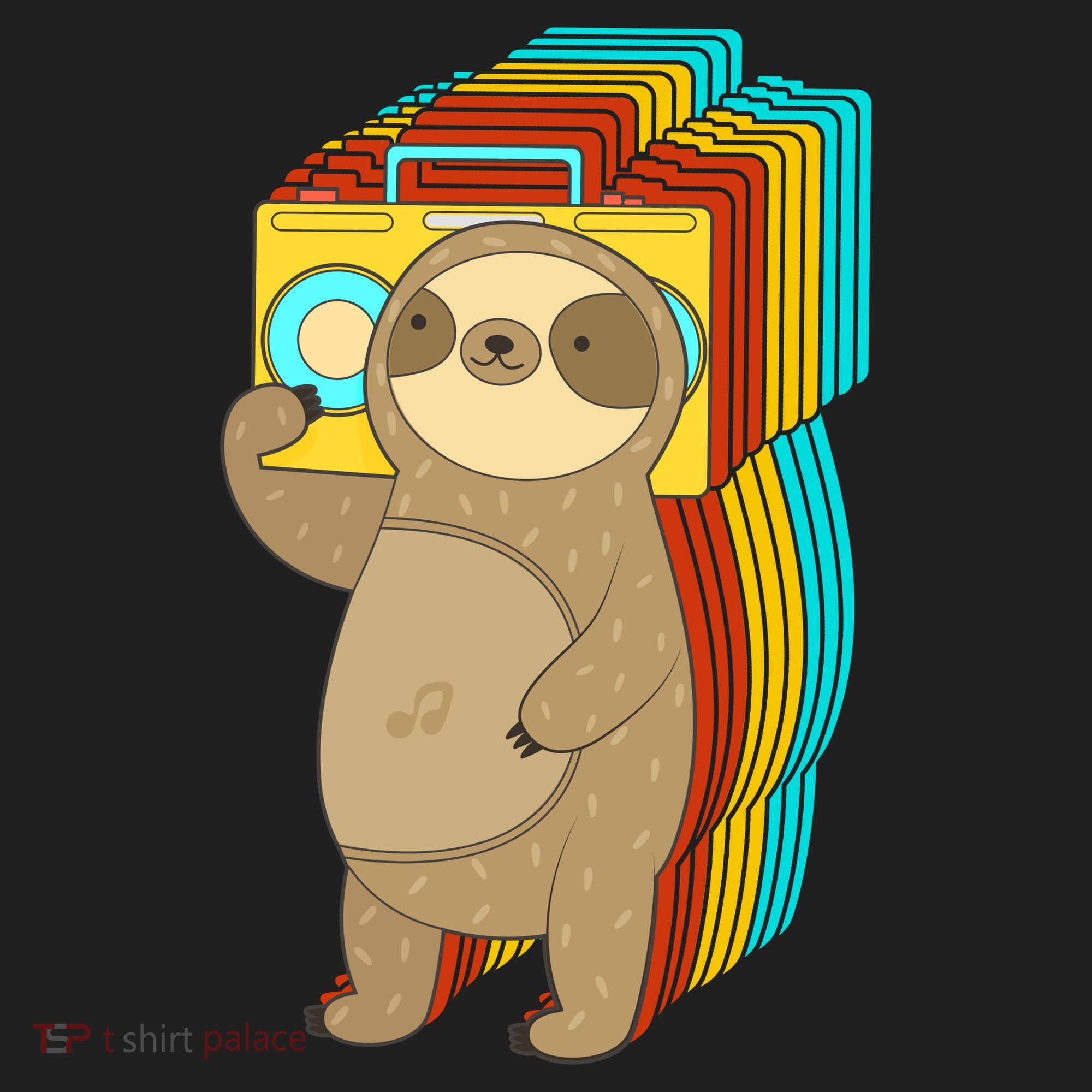 Retro Boombox Sloth Tumbler