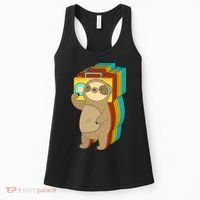 Retro Boombox Sloth Women's Tank Top thumb 0