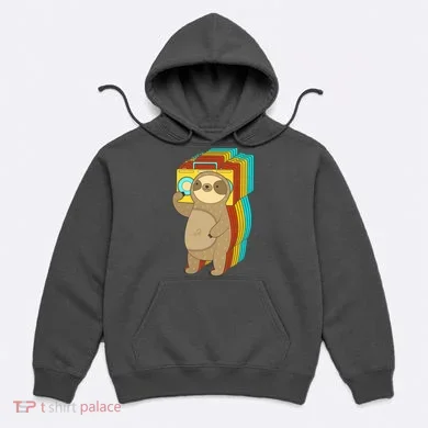 Retro Boombox Sloth Hoodie