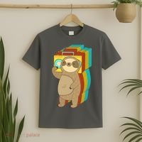 Retro Boombox Sloth T-Shirt thumb 2